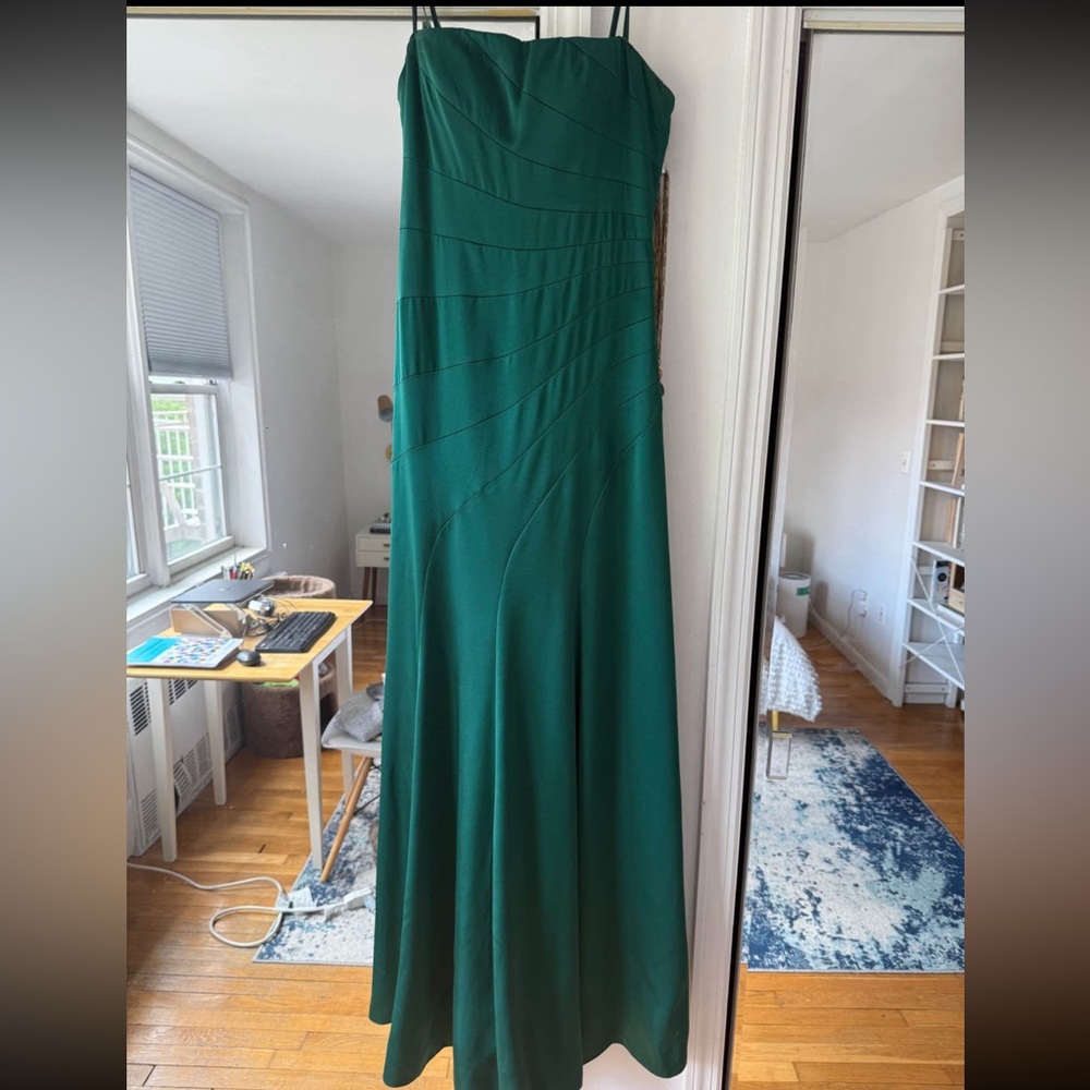 BCBGMaxAzria Strapless Green Dress